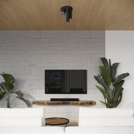 Lampa Sufitowa Plafon Tuba Spot 5x GU10 Czarna Lagos Ocean Green SL.1467 Sollux