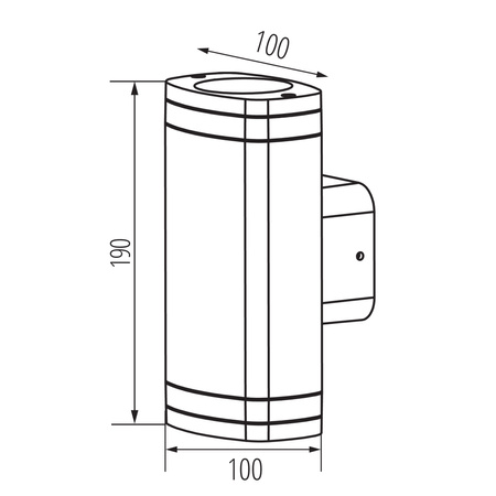 Kinkiet Ogrodowy Lampa Elewacyjna Zewnętrzna GU10 IP54 Natynkowa Czarna ZEVI Kanlux