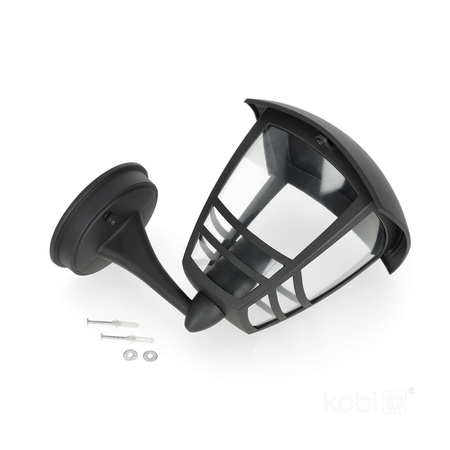 Lampa Ogrodowa Kinkiet Elewacyjny Zewnętrzny E27 IP54 Czarna Tevio Kobi