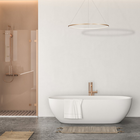 Lampa Wisząca Sufitowa Saturno Złota 65W LED Milagro