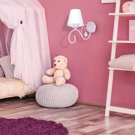 Lampa Ścienna Kinkiet SARA Różowa 1xE14 Milagro