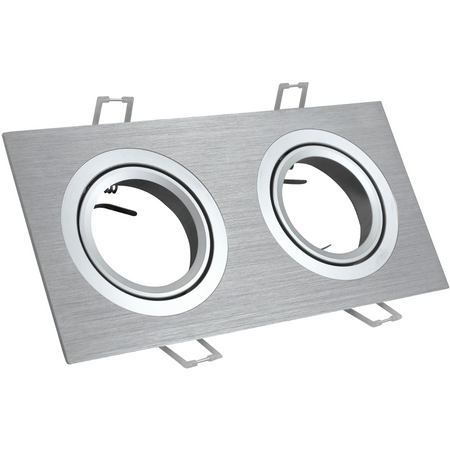 Oprawa sufitowa PODWÓJNA SOUTH OPAL GOLDLUX SREBRNY GU10