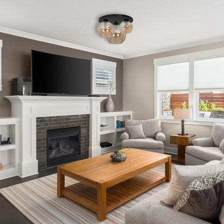 Lampa Sufitowa Natynkowa SOFIA Bursztynowa 3xE27 Milagro