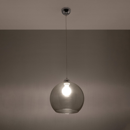 Lampa Sufitowa Wisząca Zwis Kula E27 Okrągła Grafitowa Minimalistyczna Ball Sollux