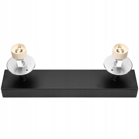 Kinkiet Spot Reflektor LED Lampa Sufitowa Natynkowa BLACK Czarna Nowoczesna 2xGU10