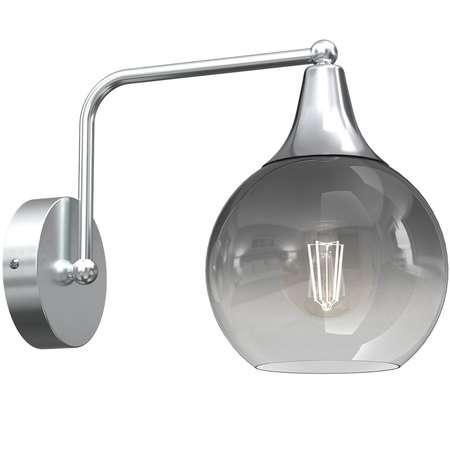 Lampa Ścienna Kinkiet MONTE Srebrna 1xE27 Milagro