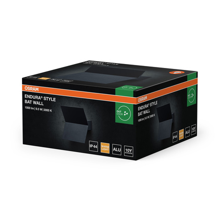 Kinkiet Ogrodowy Lampa Elewacyjna Zewnętrzna LED 9.5W 580lm 3000K Ciepła Szary IP44 Endura Osram