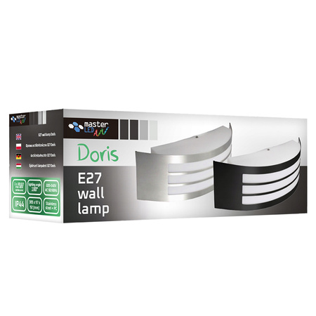 Kinkiet Ogrodowy Elewacyjny Lampa Zewnętrzna E27 IP44 DORIS