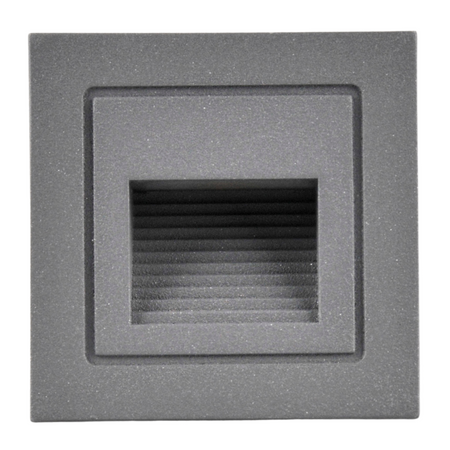 Lampa oprawa schodowa podtynkowa LED ogrodowa 3W 20lm IP44 4000K szara Q6 GOLDLUX (Polux)