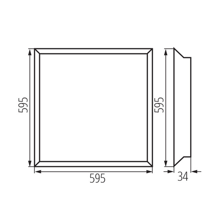 Panel LED Plafon Biurowy 60x60 40W 4800lm 4000K Neutralna CRI90 120° Podtynkowy Kwadratowy Biały BLINGO KANLUX