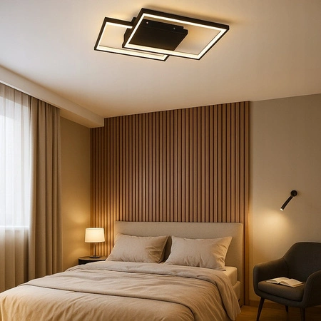 Lampa Sufitowa Żyrandol LED 45W CCT GALAXIS POLARIS Czarny + Pilot Sterujący