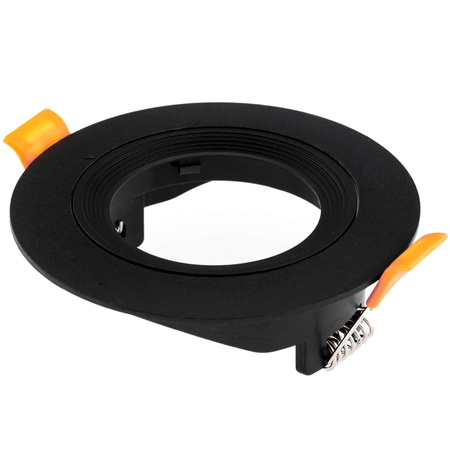 Zestaw Oprawa Halogenowa Podtynkowa VENTUS Czarna Okrągła + Żarówka LED GU10 1,5W Ciepła 120° Lumiled