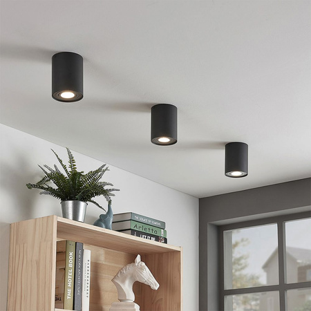 Oprawa Natynkowa HALOGENOWA SPOT 1x GU10 Ruchoma Czarna Videx