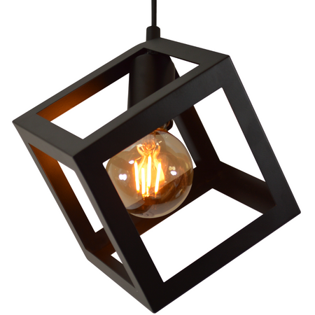 Lampa Wisząca Sufitowa Geometryczna IL MIO SWEDEN 1xE27 Czarna - GOLDLUX (Polux)