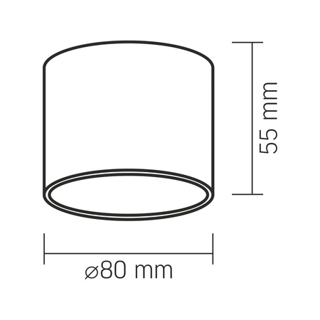 Oprawa Natynkowa SPOT Lampa Sufitowa Punktowa 1x GX53 Biała Videx