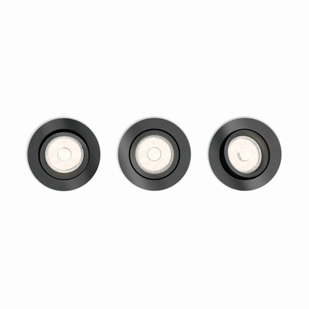 3x Oprawa Podtynkowa Wpuszczana GU10 Szara Donegal Philips