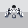 Lampa Sufitowa Wisząca Zwis 5x E27 Żyrandol Owalna Czarna Nowoczesna Fillan Sollux