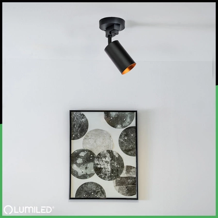 ZESTAW LUMILED SZYNA HUMA CZARNY + REFLEKTOR SZYNOWY SAGI CZARNO-ZŁOTY