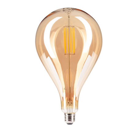 Żarówka LED E27 A165 6W=60W Amber 560lm 2500K Biała Ciepła 360° Filament