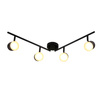 Lampa sufitowo-ścienna ruchoma regulowana 16,8W LED RAWI 4 czarny 3000K GOLDLUX (Polux)