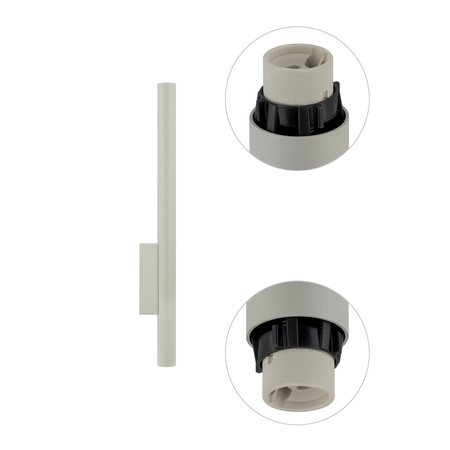 Kinkiet Ścienny Lampa Natynkowa 2x GU10 Szara Nowoczesna FOURTY WALL XL 10892 Nowodvorski