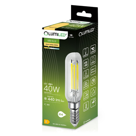 6x Żarówka LED E14 Edison ST26 4W = 40W 440lm 3000K Ciepła 360° FILAMENT LUMILED