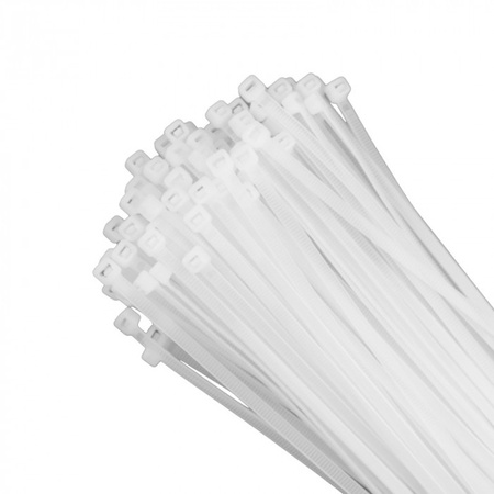 Opaski Zaciskowe Kablowe 4.6x250 mm Białe TRYTYTKI TRYTKI ZIPERKI PREMIUM OKP-46250W .MORE 100 szt.