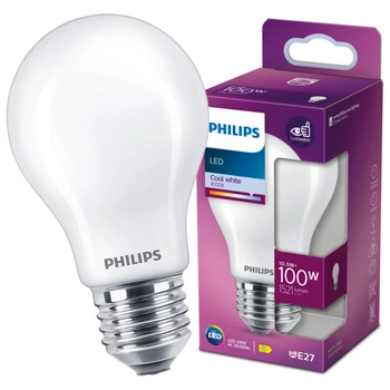 Żarówka LED E27 A60 10.5W = 100W 1521lm 4000K Neutralna FILAMENT LED Classic Philips