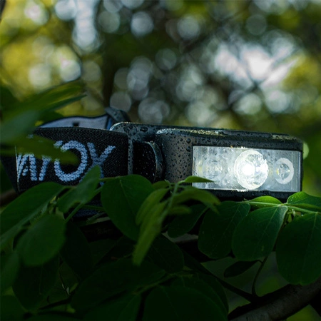 Latarka Czołowa Akumulatorowa 100lm 100LM LED + 2XLED 5 Trybów Pracy VAYOX 