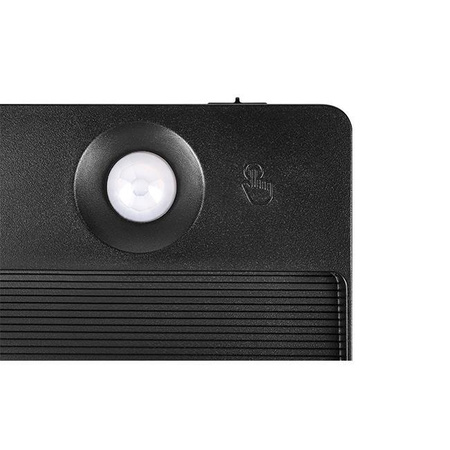 Lampa LED Akumulatorowa 0.6W 85lm 3000/4000/6500K CCT 90° z Czujnikiem Ruchu Ściemnialna Czarny Poli Masterled