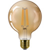 Żarówka LED E27 Kula G95 3W = 25W 250lm 1800K Ciepła 330° FILAMENT Vintage Bursztynowy Decorative Philips