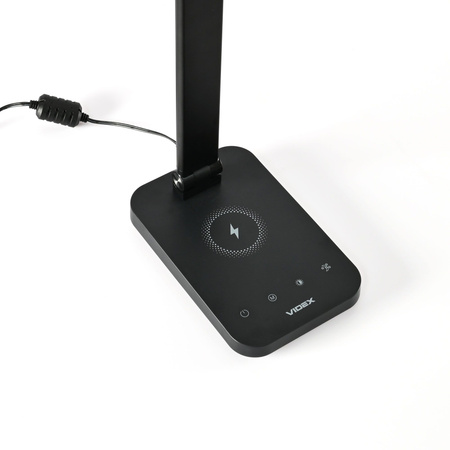 Lampka Biurkowa LED 18W 700lm 6500K Zimna Czarna Ściemnialna Videx