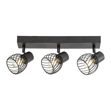 Kinkiet Ścienny Lampa LED Sufitowa Reflektor Punktowy E14 Czarny Industrialny Aberama Rabalux