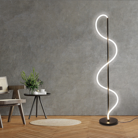 Lampa Podłogowa LED Stojąca 36W 4300lm 4000K Neutralna Czarna Emma Sanico Goldlux