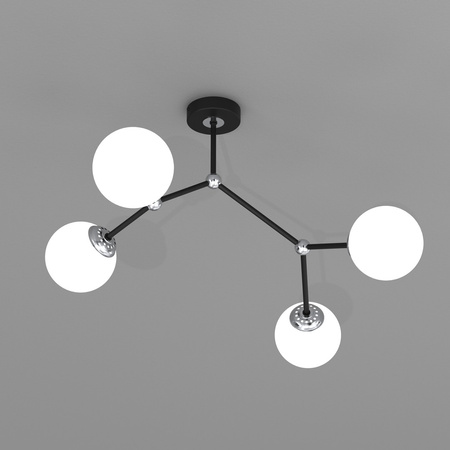 Lampa Sufitowa JOY Czarna 4xE14 Milagro