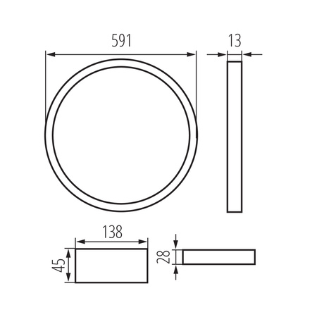 Plafon LED Lampa Sufitowa 40W 3500lm 4000K Neutralny IP20 Okrągła wpuszczany Biała AVAR KANLUX