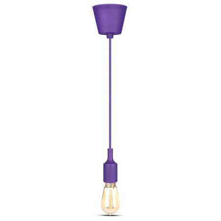 Lampa Wisząca Oprawa E27 Silikonowy klosz fioletowy VT-7228 V-TAC