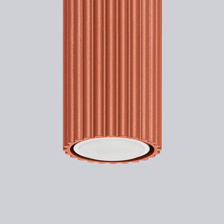 Lampa Sufitowa Reflektor Tuba Spot 1x GU10 Ochra Czerwona Karbon Deep Space SL.1629 Sollux