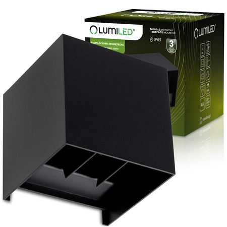 Kinkiet Ogrodowy Elewacyjny LED G9 Regulowany Góra Dół Czarny PYXIS LUMILED