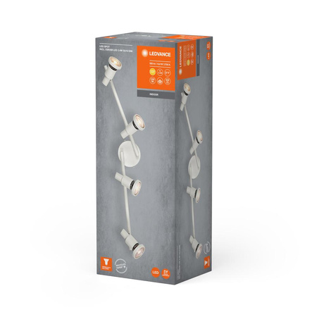 Lampa Sufitowa Ścienna LED Spot Reflektor 4-Punktowy Regulowany 13.6W GU10 Biały LEDVANCE