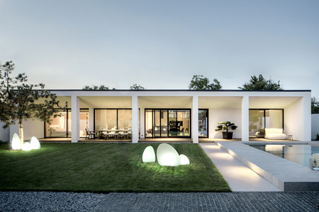 Lampa Ogrodowa Oprawa Zewnętrzna Stojąca Słupek E27 Biała Wodoodporna IP44 STONE S 10579 Nowodvorski