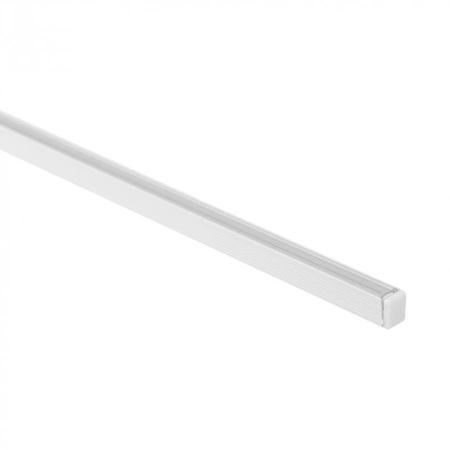 Profil Aluminiowy LED Natynkowy Biały 1m z Kloszem Przezroczystym do Taśm LED + Zaślepki seria NW Ecolight