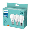 3PAK Żarówka LED E27 A60 8W = 60W 806lm 6500K Zimna PHILIPS