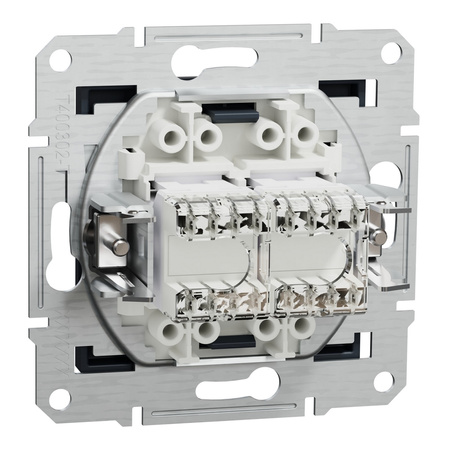 Gniazdo Komputerowe Podwójne 2x RJ45 kat. 5e UTP bez Ramki Antracyt SCHNEIDER ASFORA