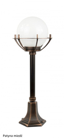 Lampa Ogrodowa Zewnętrzna Słupek LATARNIA E27 Kule z koszykiem 200 K 5002/3/KPO 72cm czarny Su-Ma