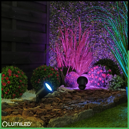 Lampa Ogrodowa Wbijana LED GU10 IP65 WODOSZCZELNA Czarna z Przewodem 1m HORTI LUMILED
