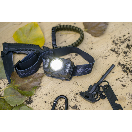 Latarka Czołowa LED Akumulatorowa z czujnikiem ruchu XTE 5W + COB 10W VA0025 VAYOX