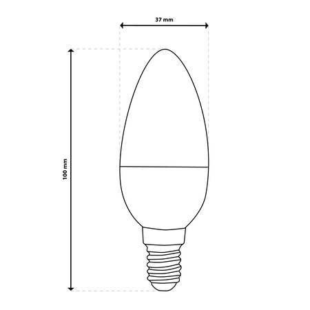 Żarówka LED E14 Świeczka B35 8W = 60W 880lm 6500K Zimna 180° LUMILED