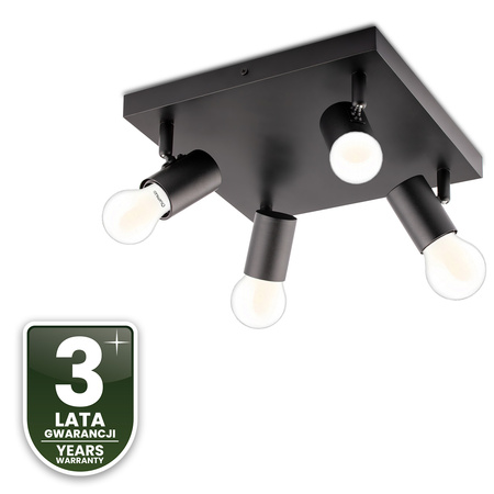 Lampa Sufitowa Plafon SPOT TUBA Reflektor Oprawa Halogenowa 4x E27 GLASA LUMILED