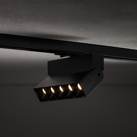 Reflektor Szynowy Lampa do Szynoprzewodów 1-fazowy LED 10W 600lm 3000K Ciepła Czarny Nowoczesna PROFILE FOCUS 7621 Nowodvorski